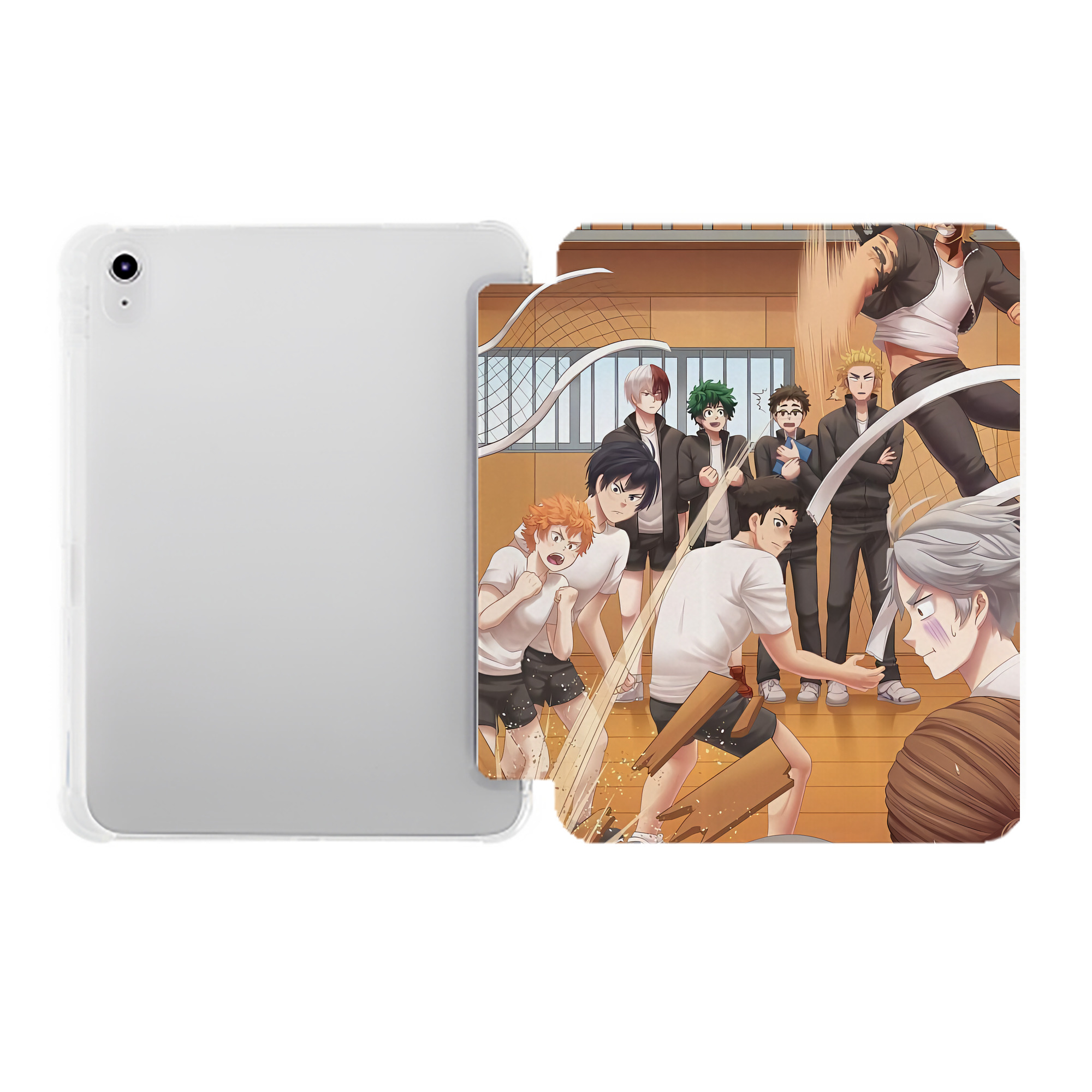 （画像用） ハイキュー!! Haikyu!! IPad ケース ペン収納付き 三つ折りスタンド PUレザー×シリコン 対応機種9.5/10.5/10.9インチ